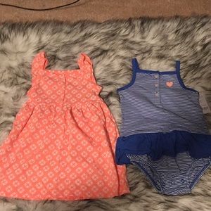 2/$16 Carters Baby Girls Summer Set 12m NWT
